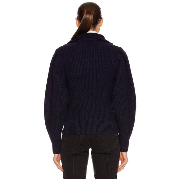 Isabel Marant "Abby" Zip-Front Cardigan in Navy, size 36 (like XS/S) - Picture 5 of 15